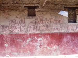 Inscripción de una taberna pompeyana