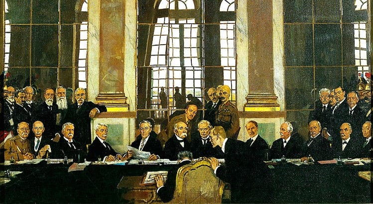 Resultado de imagen para Fotos de la firma del Tratado de Versalles.